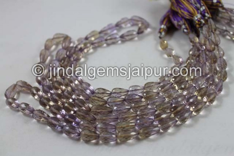 Ametrine Faceted Drops Beads